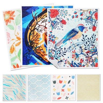 6.7" x 7.5" Custom Swedish Kitchen Cleaning Rag Kitchen Cloth