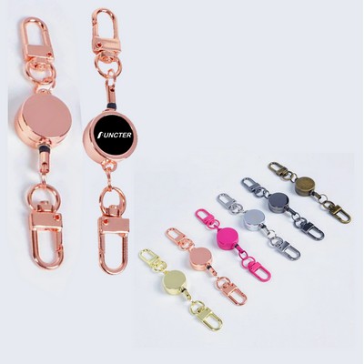 Metal Retractable Pull Badge ID Badge Keychain